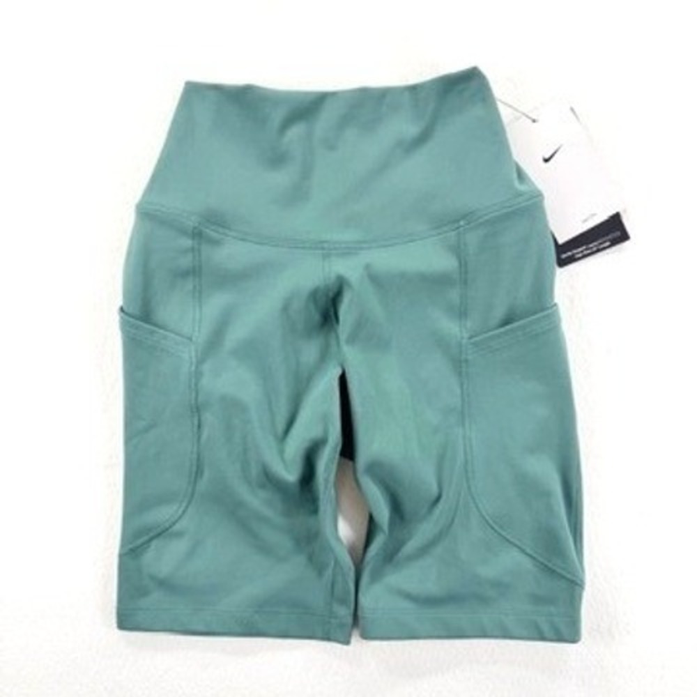 NEW Nike One Dri-FIT High Rise 8" Bike‎ Shorts Green XS NWT